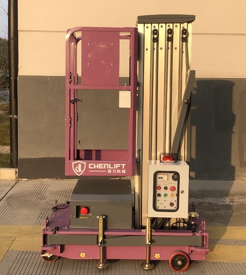 Piattaforma di lavoro aereo in alluminio da 10 m (singolo palo) Capacità di carico 125 kg