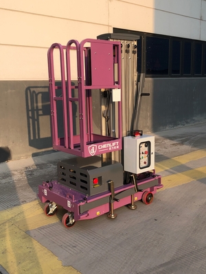 Piattaforma di lavoro aereo in alluminio da 10 m (singolo palo) Capacità di carico 125 kg
