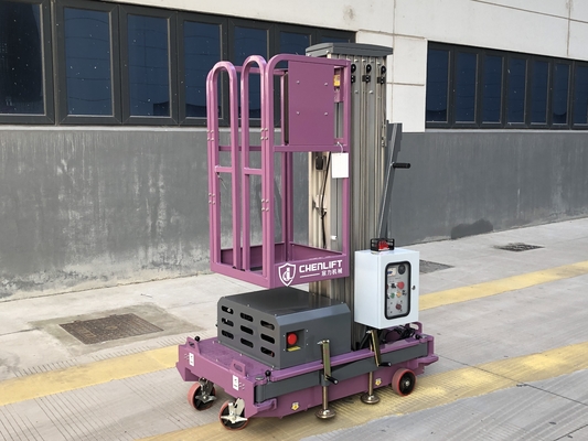 Piattaforma di lavoro aereo in alluminio da 10 m (singolo palo) Capacità di carico 125 kg