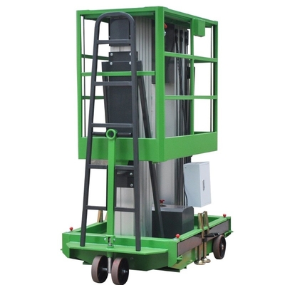 14 metri di 200kg di carico di capacità di spinta manuale della piattaforma elevatrice dell'albero verticale del doppio