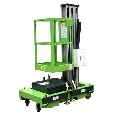Single Mast Manual Pushing Aluminum Work Platform