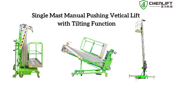 6m Lifting Height Mobile Aerial Work Platform Lift With Aluminum Profile