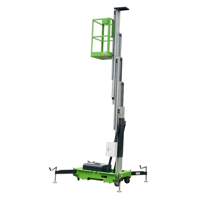 Aluminum Aerial Work Platform 10m Single Mast Vertical Lift Table