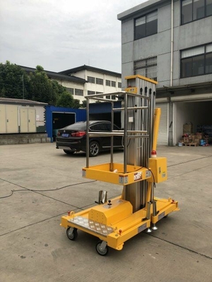Ascensore aereo 8m della piattaforma del singolo albero giallo e tempo di carico di lunga vita 130Kg