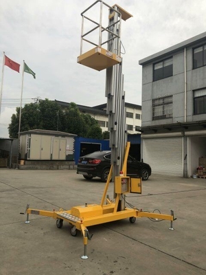 Ascensore aereo 8m della piattaforma del singolo albero giallo e tempo di carico di lunga vita 130Kg